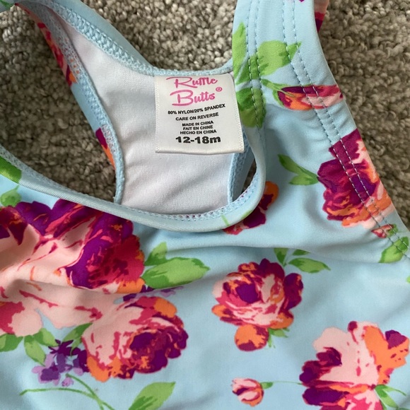 Rufflebutts Floral Peplum Tankini - Picture 2 of 3